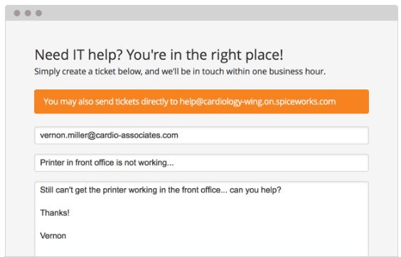 Spiceworks Cloud Help Desk screenshot & Video