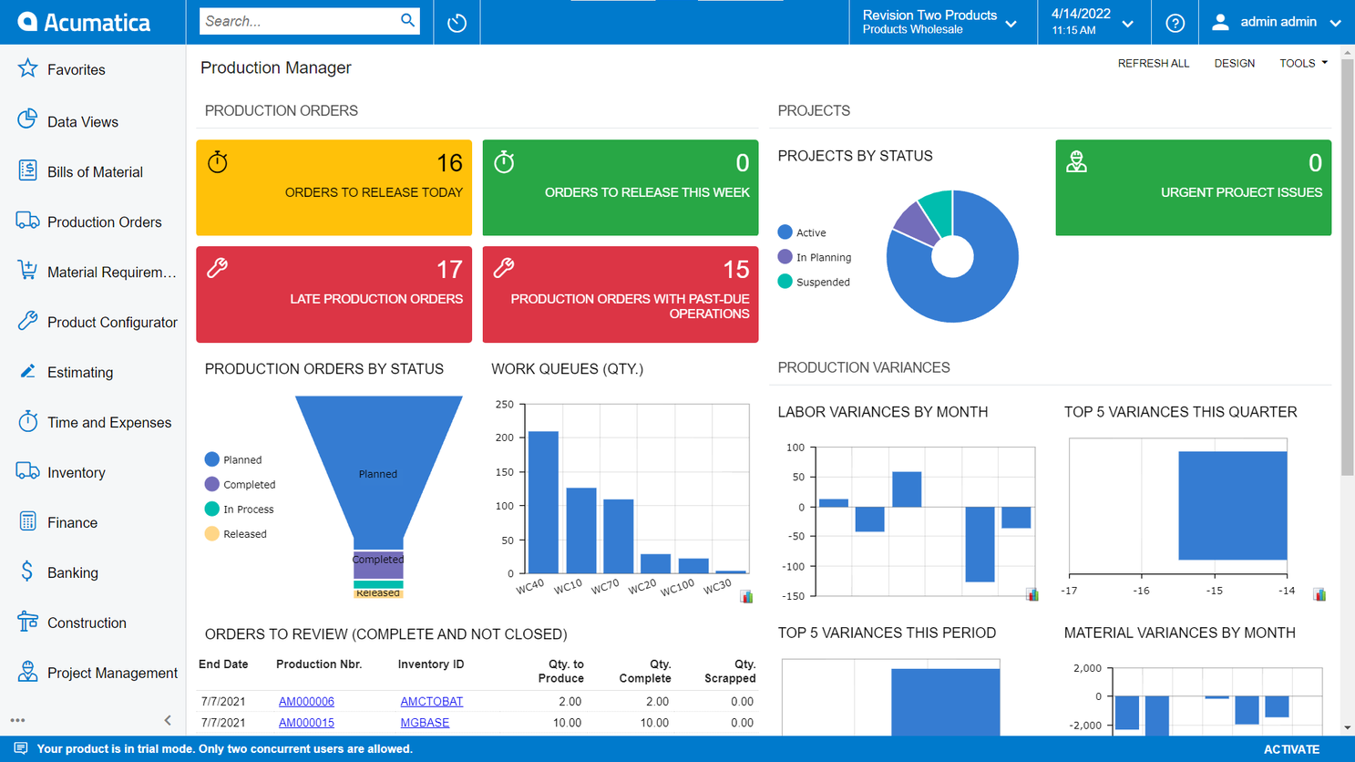 Acumatica screenshot & Video