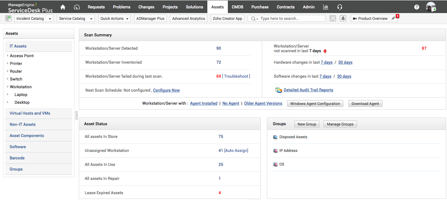 ManageEngine ServiceDesk Plus screenshot & Video