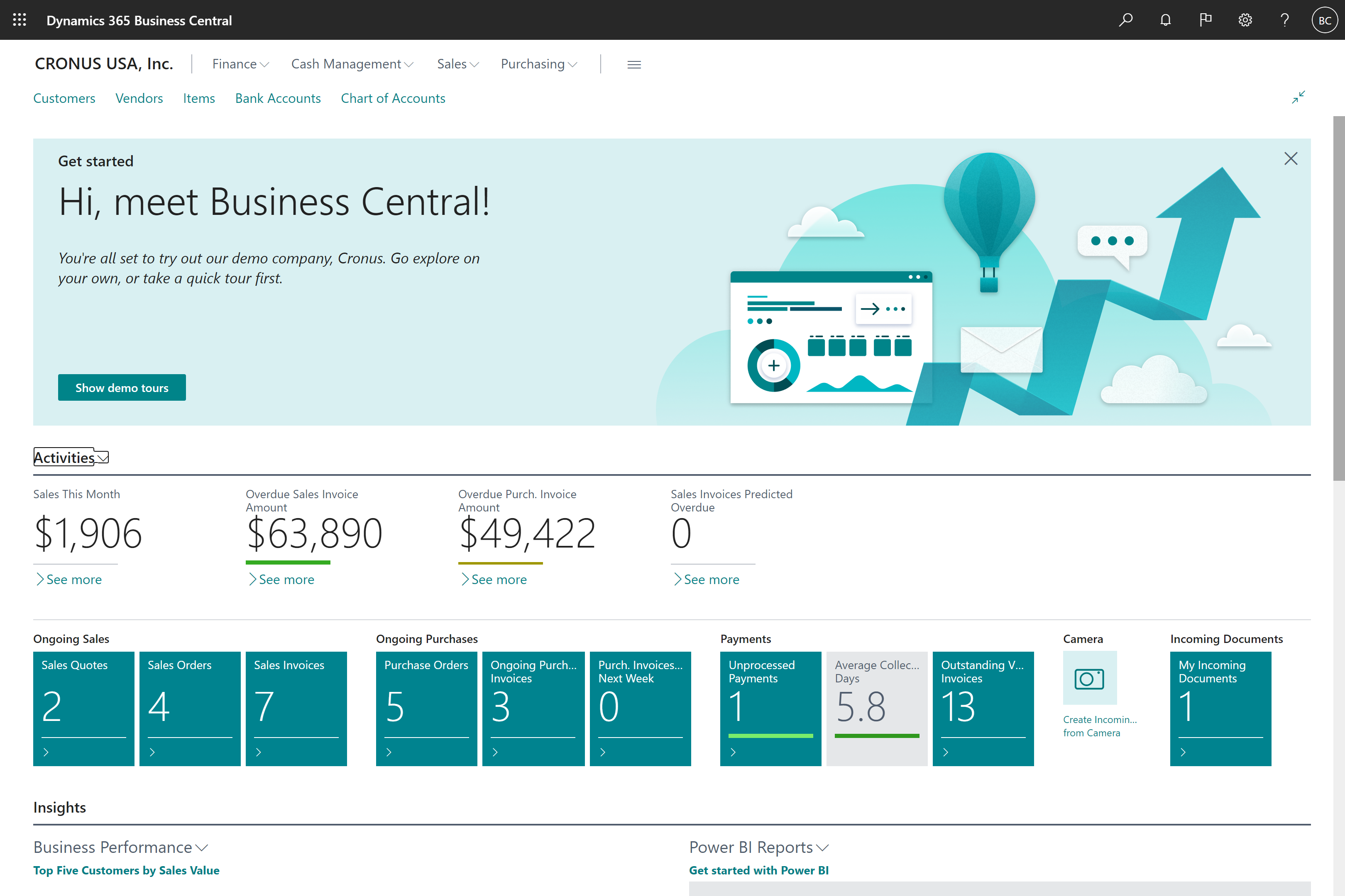 Microsoft Dynamics 365 Business Central screenshot & Video