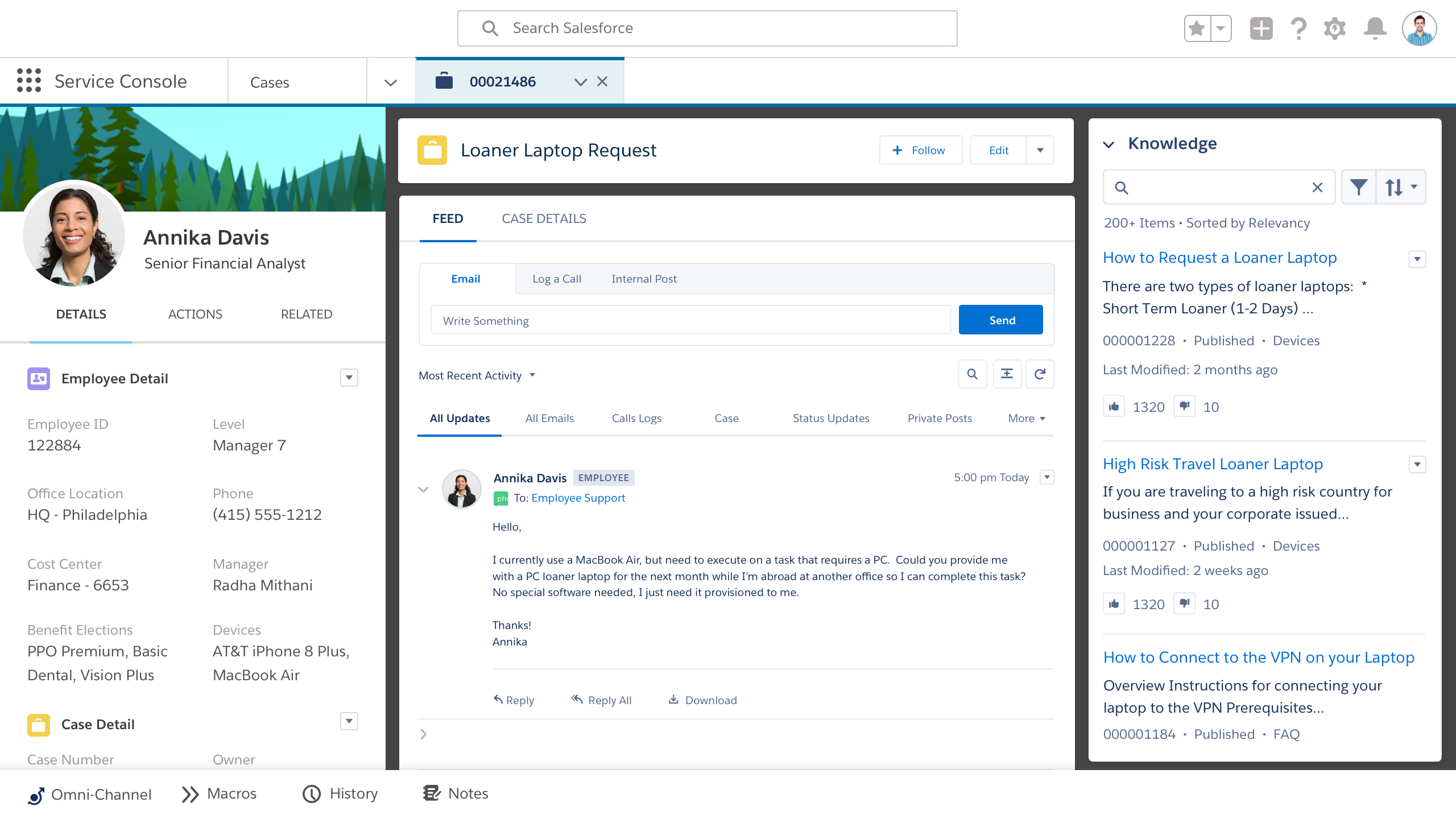 Salesforce Service Cloud screenshot & Video