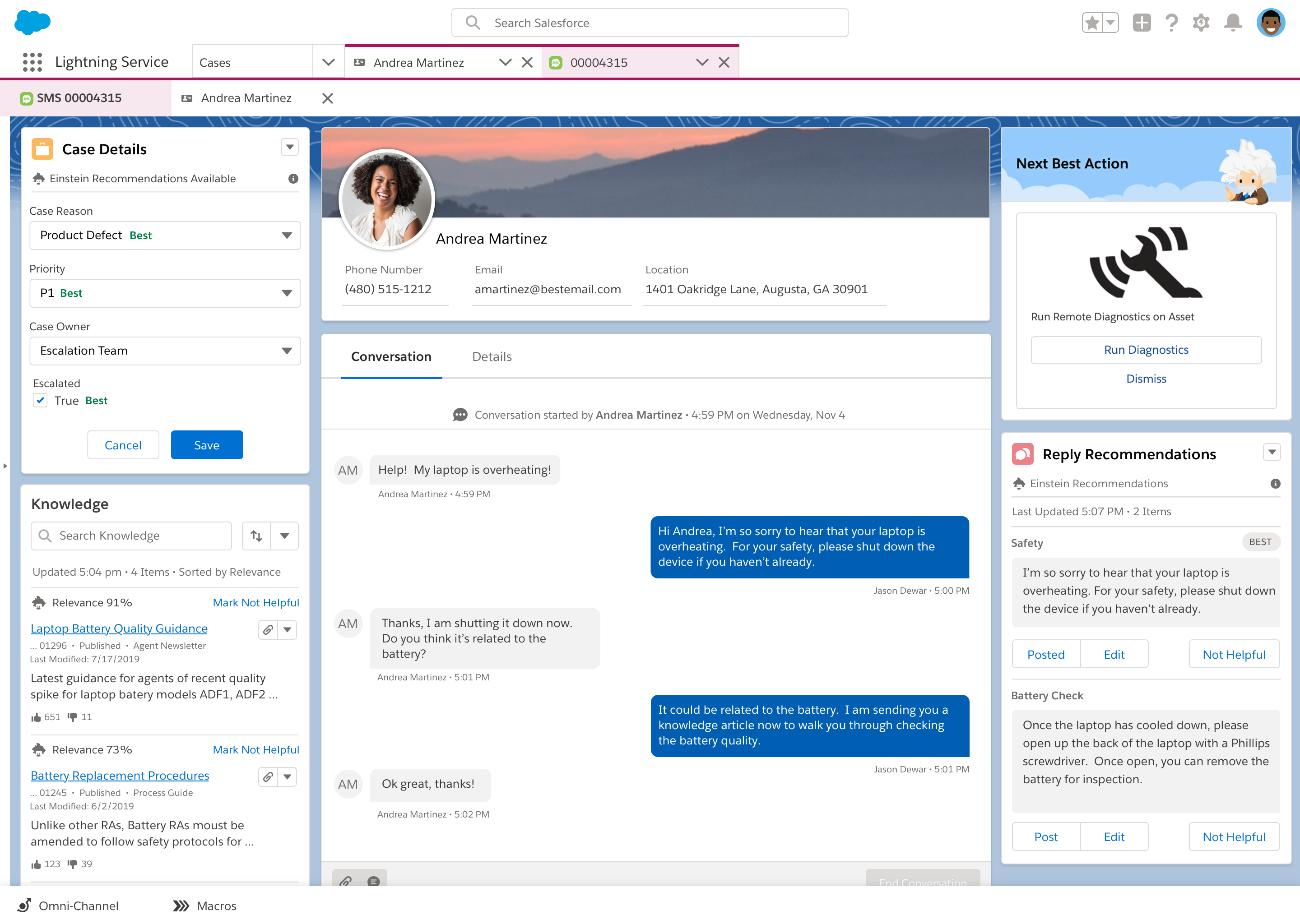 Salesforce Service Cloud screenshot & Video