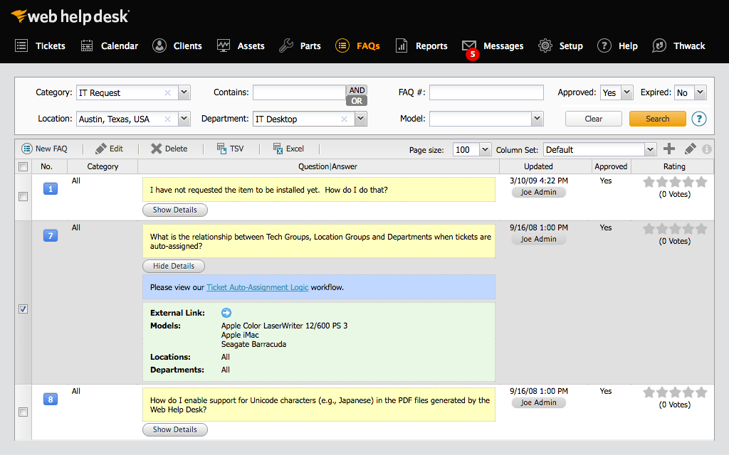 SolarWinds Web Help Desk screenshot & Video