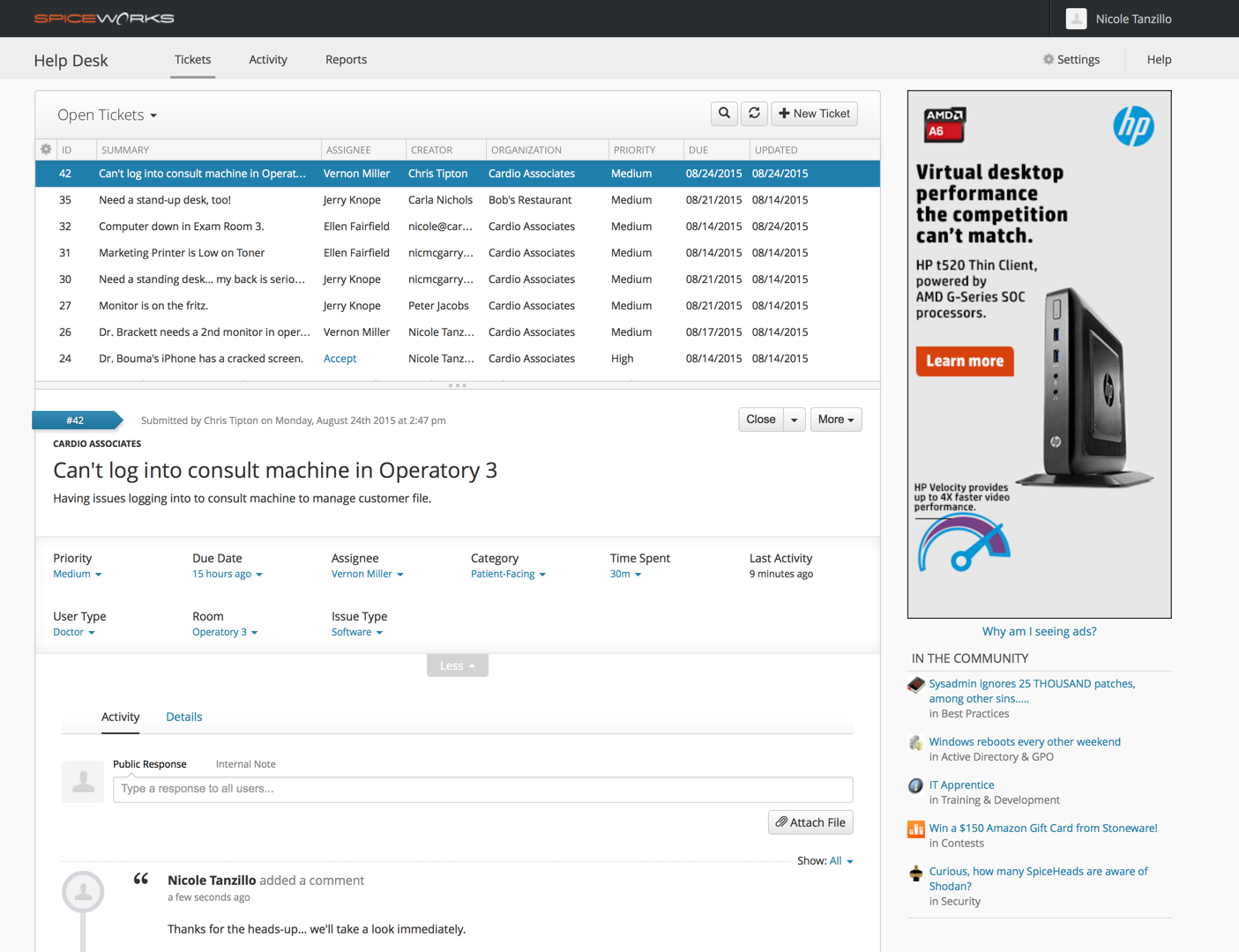 Spiceworks Cloud Help Desk screenshot & Video